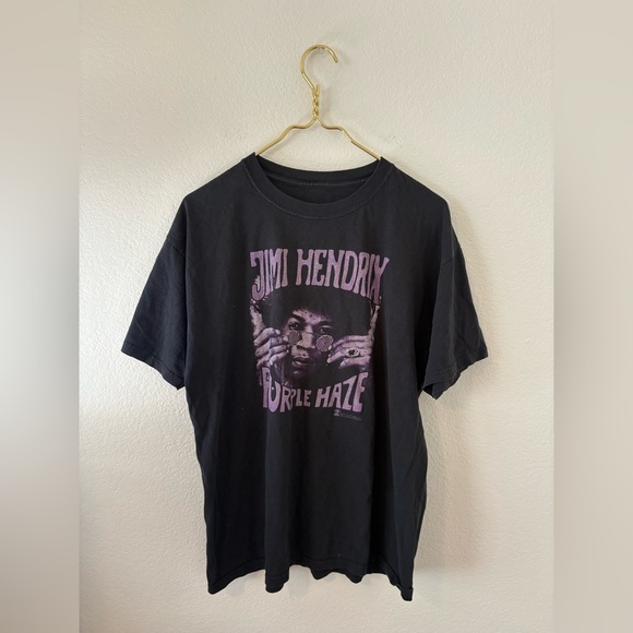 Jimi Hendrix Black Graphic T-Shirt - Picture 1 of 3